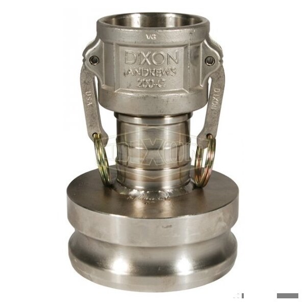 Type DA Cam & Groove Reducing Coupler, 2 x 2-1/2 in Nominal, Female Coupler x Male Adapter End Style